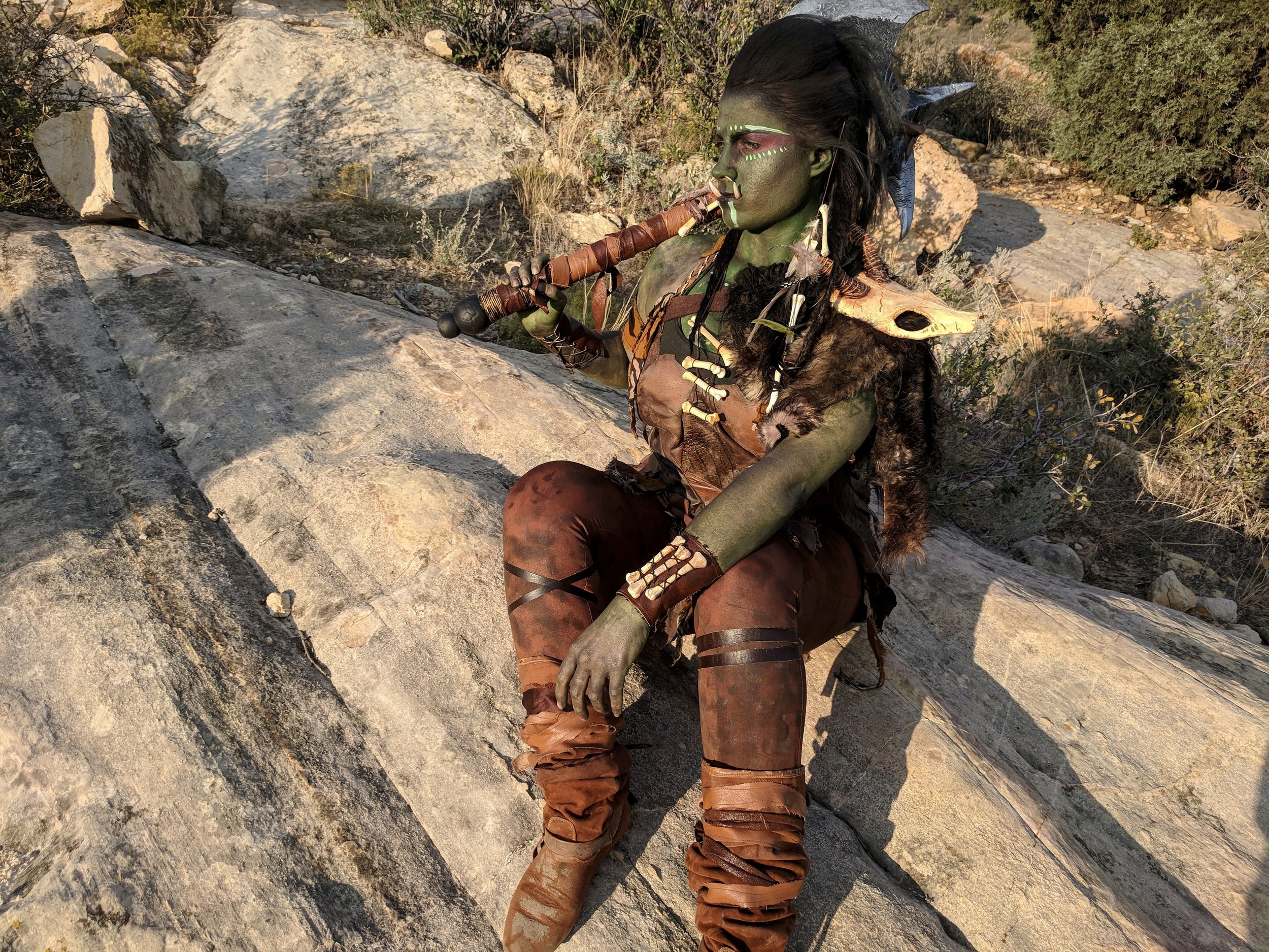 Original Character Belastung the Half-Orc Barbarian Cosplay by Cassie Stone of @alter_affect_cosplay Photography by Keifer Stone