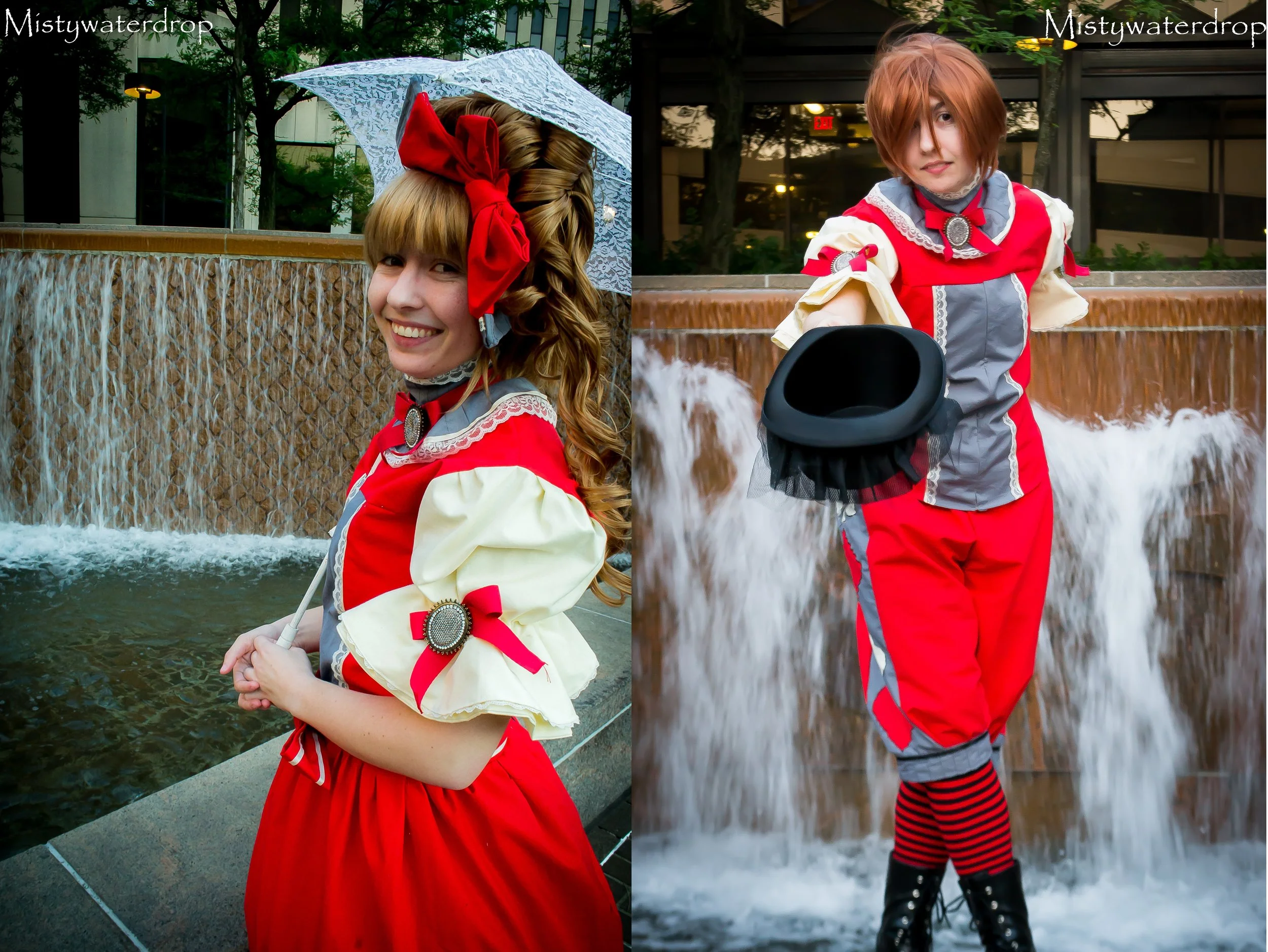 "Follow Me, Said the Rabbit" -- Original Lolita Design Design based off of "Follow Me, Said the Rabbit", art by Tasty Peach Studios Cosplayer: Jinx Tsilevon Costume made by Liz Mikolaj Wig styled by Samantha Santiago Photography by MistyWaterDrop Photography