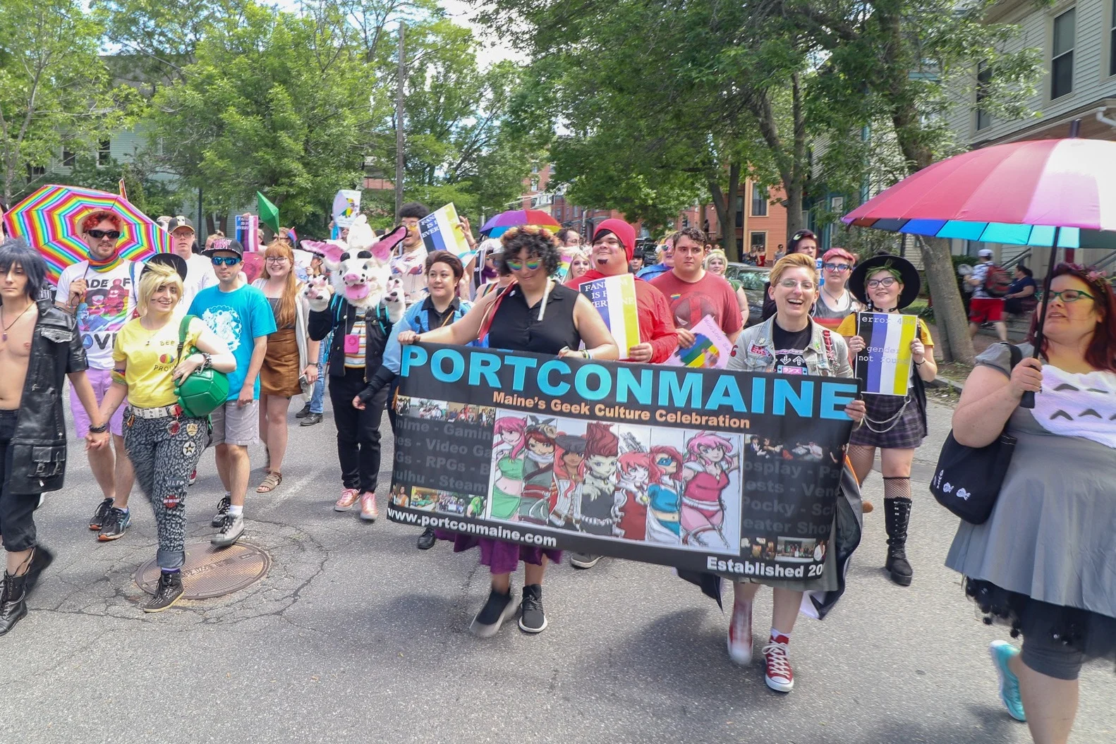 Cosplayers At Pride: Portcon Maine at Portland Pride 2019