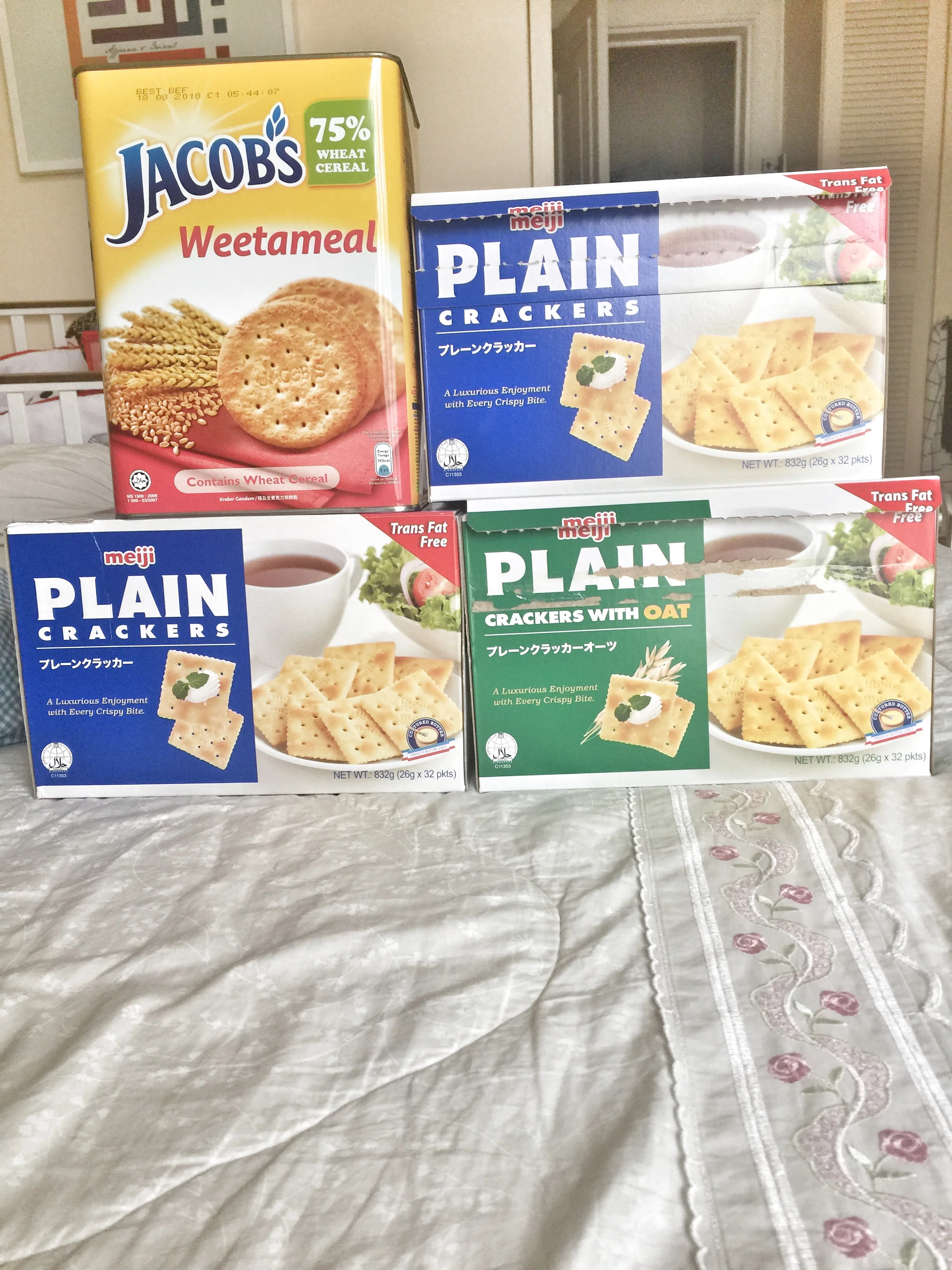 My biscuits...for the WEEK. Three boxes down and just another to go before I go out of stock 