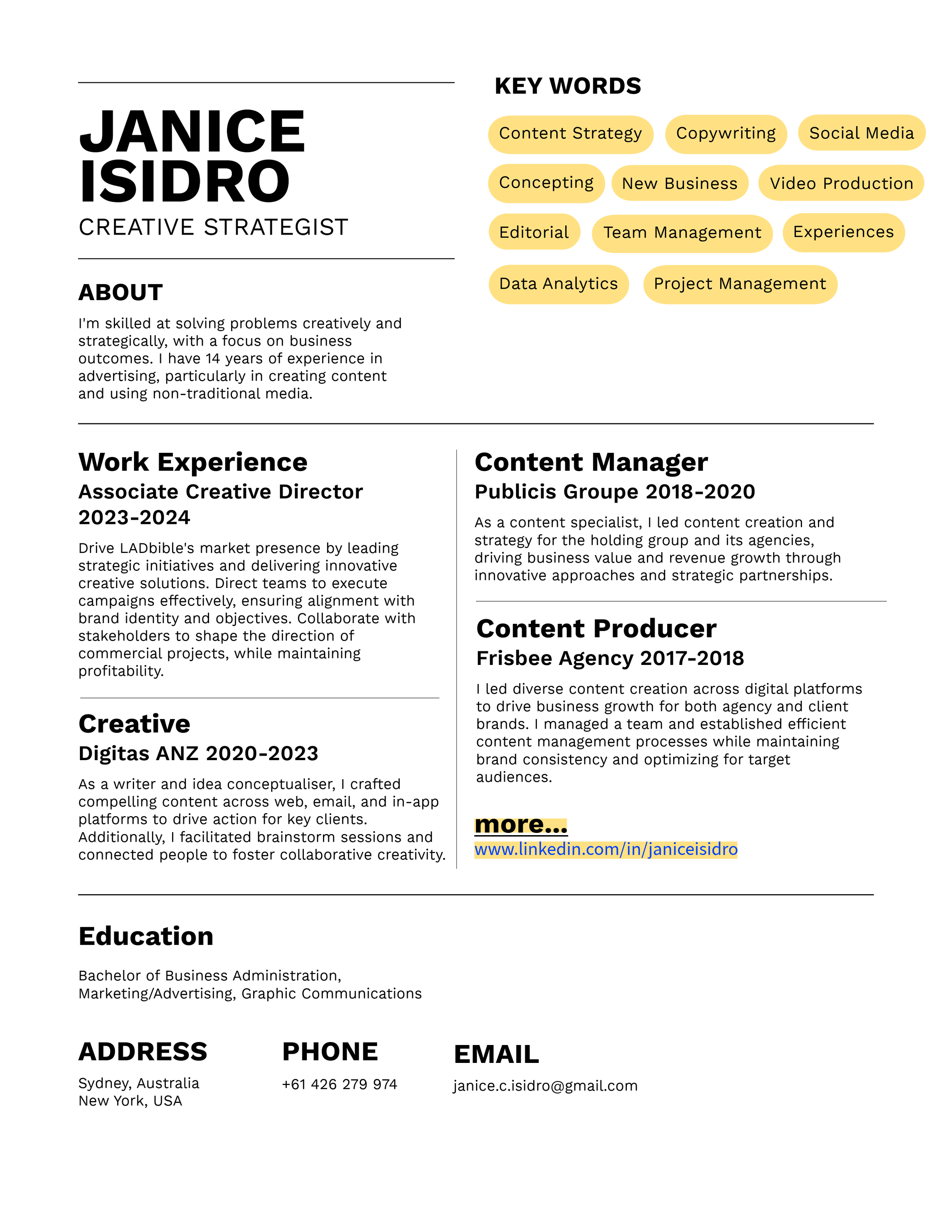 Janice Isidro Resume 1 page.png