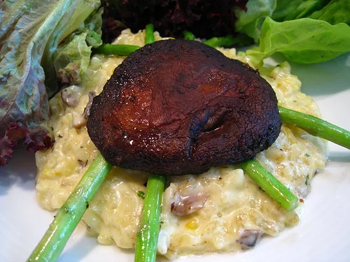 Saffron Risotto with Portobello & Asparagus @ Cedele, Wheelock
