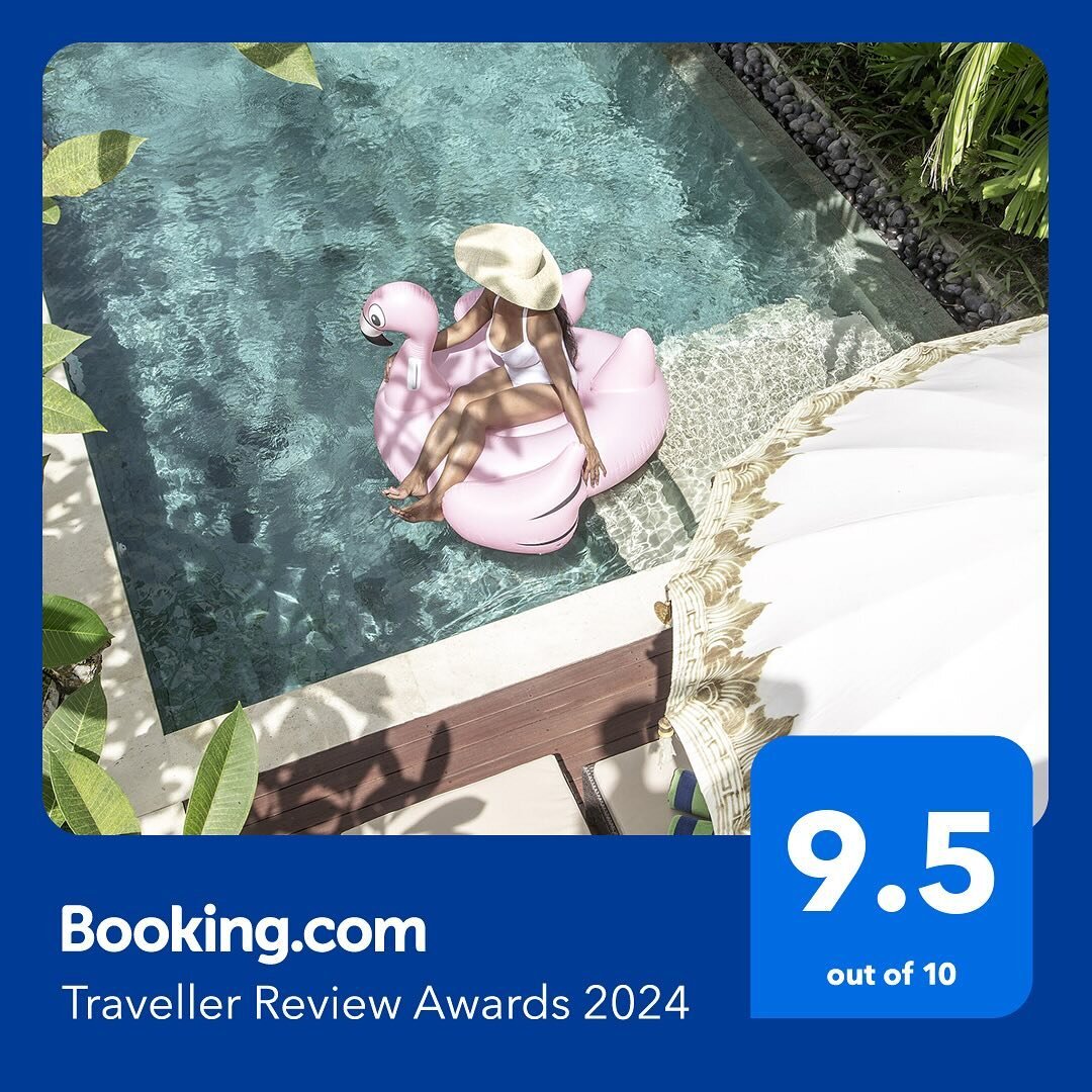 Many thanks to all the guests who stayed with us in 2023. We received this award from booking.com this week based on reviews from guests. The score can be directly credited to our small dedicated in-house team at Villa Songket. Thank you all. #bali #