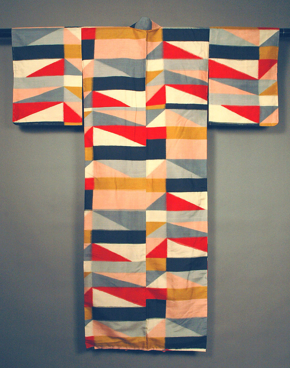 Artist unknown, Chichibu Meisen Kimono , Showa period (1926-89), 2nd quarter of the 20th century, Silk ikat, 153 x 129.5 cm