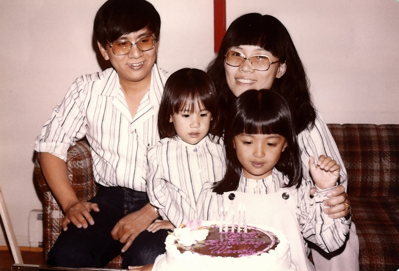 Growing up with immigrant parents meant being resourceful whenever you could. With a sewing machine she found at a yard sale, my mom would make a lot of our clothes, like these AWESOME matching shirts made from bed sheets found on clearance.