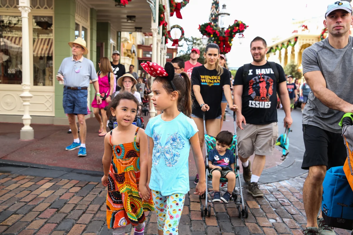 Photographing a walking shot while making sure your children don’t get lost in the mob of people rushing towards Cinderella’s Castle is pretty much impossible.