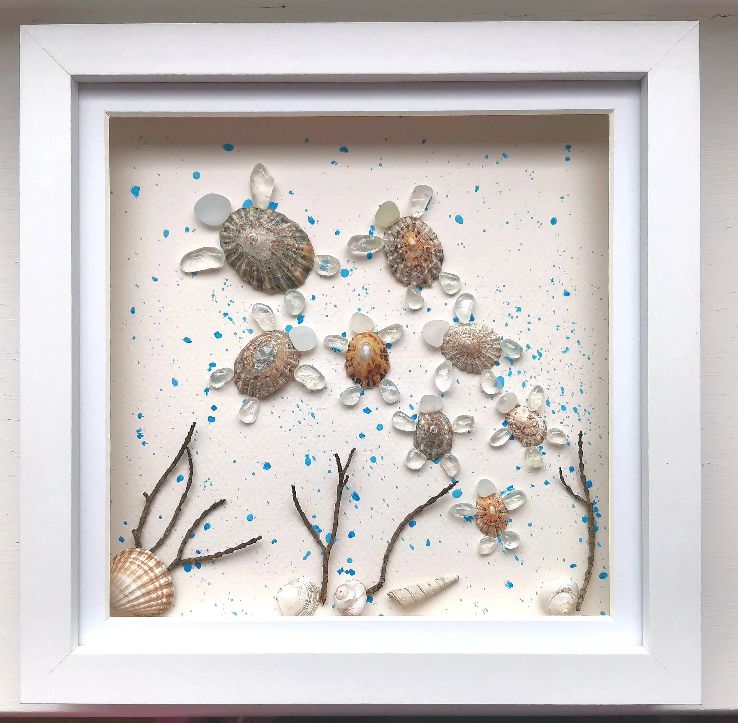 White Horses beach art by Debbie 