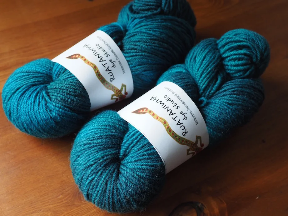 Blue Morpho lambswool 4ply