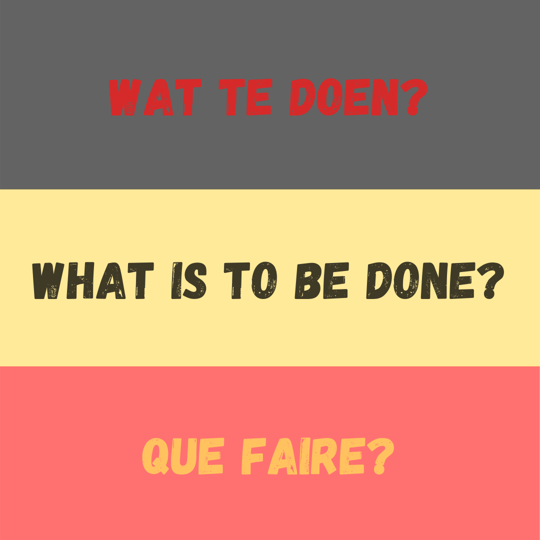What is to be done // Que faire // Wat te doen