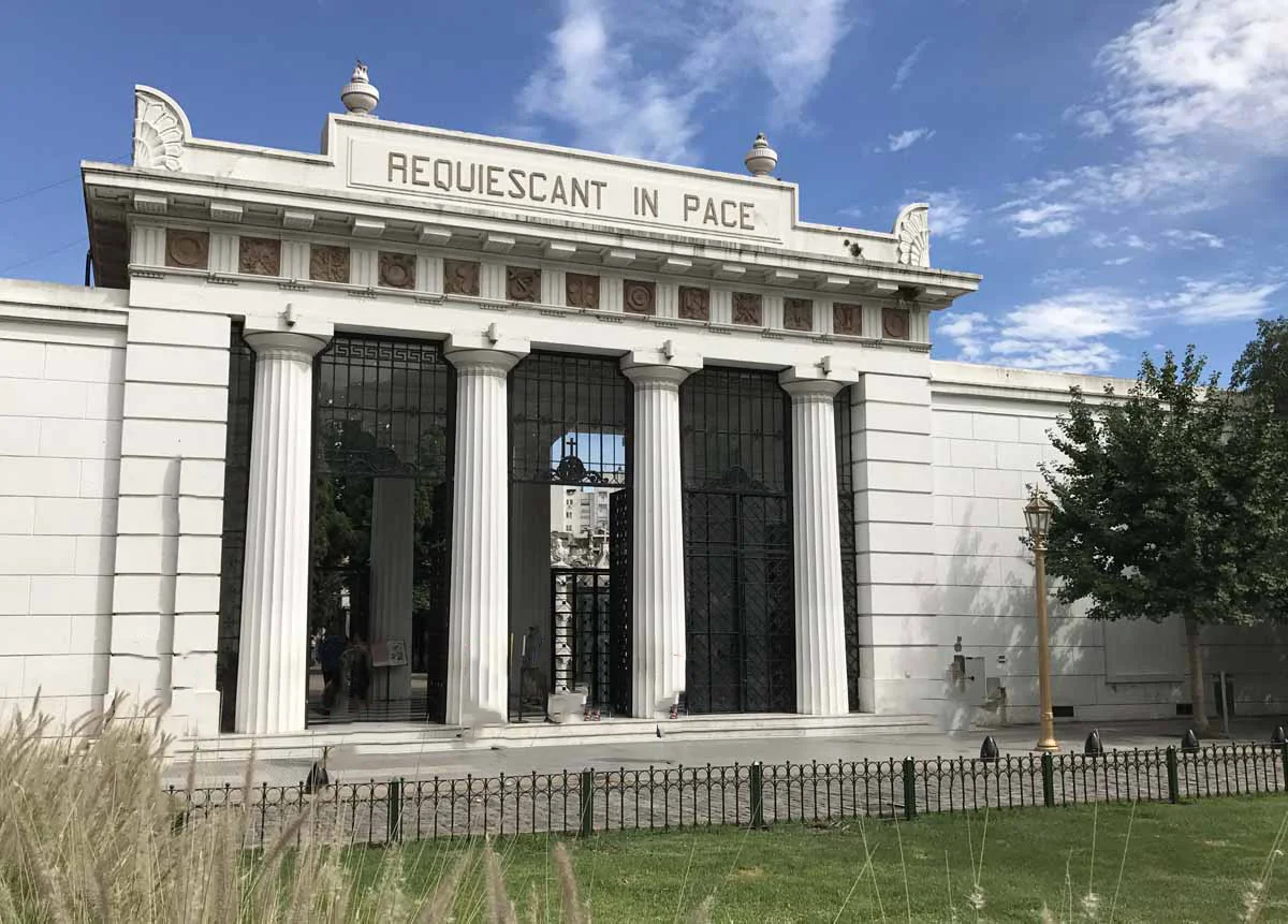 Entrance to La Recoleta Cemetery, Buenos Aires.