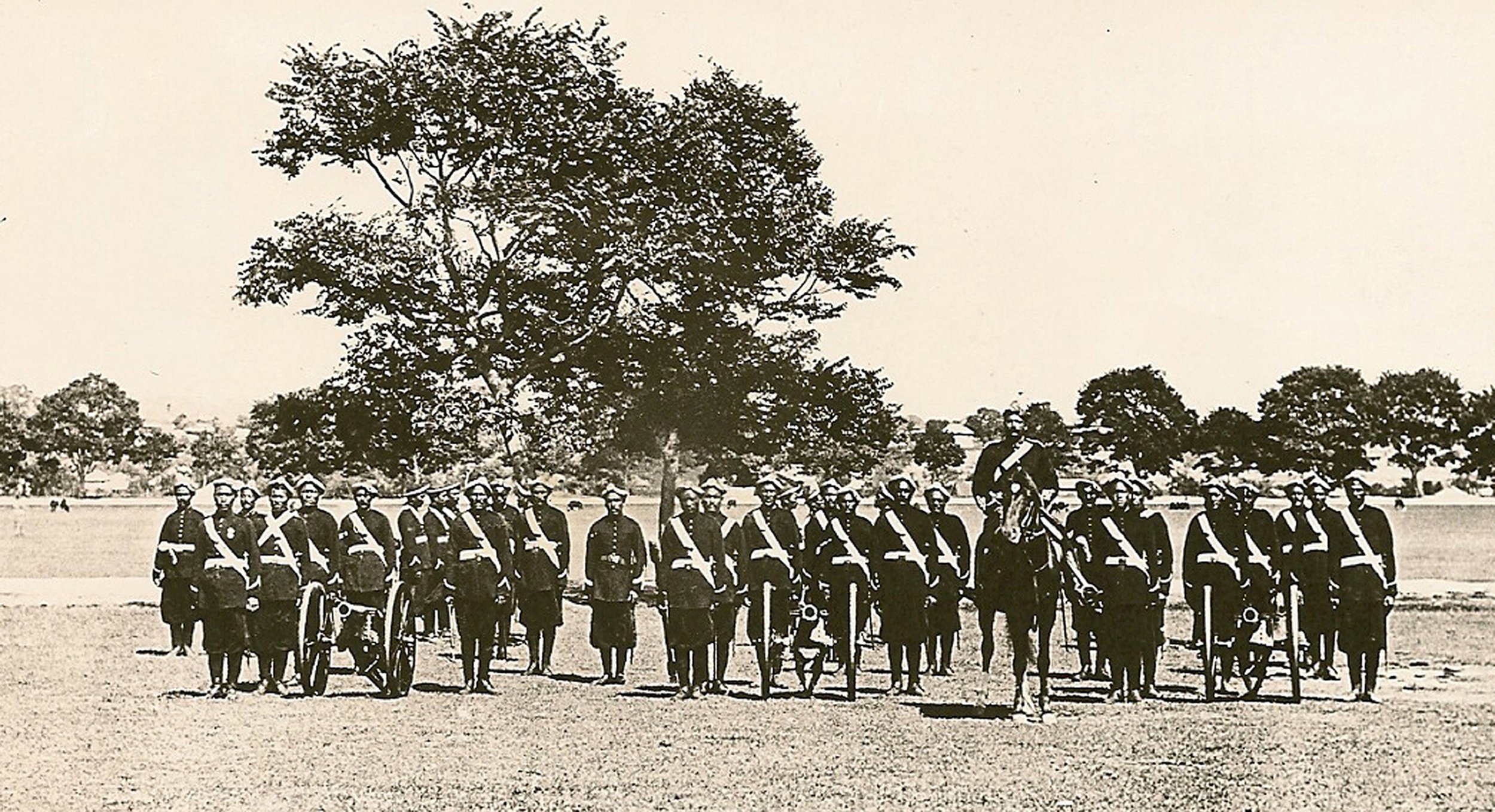 Nepalese troops on parade, 1857.