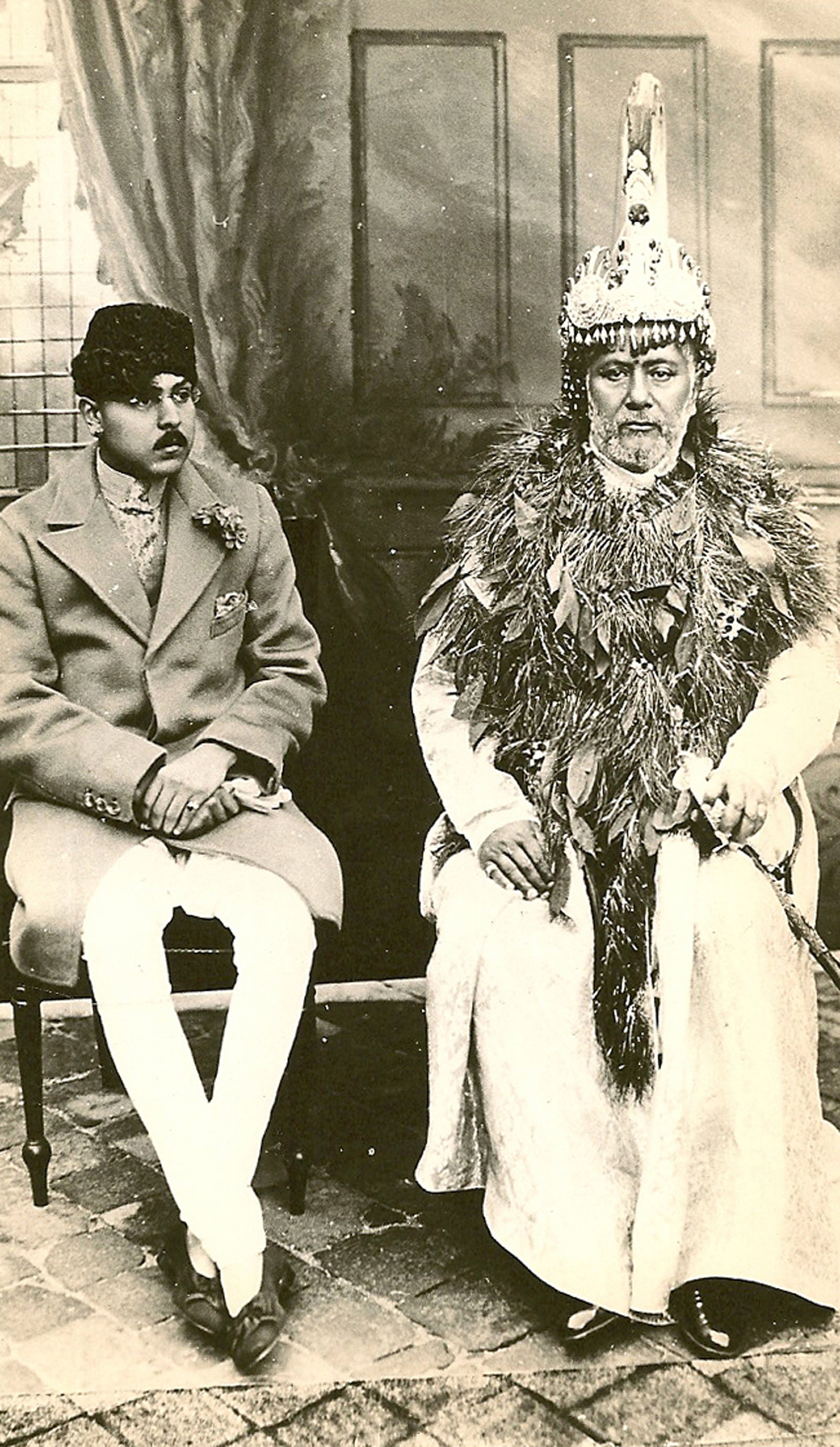 King Tribhuvan and Prime Minister Bhim Shumsher, November 1929.