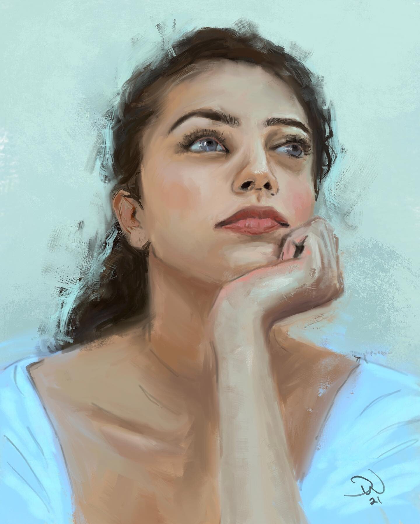 A quick #redditgetsdrawn (and trying some new brushes and techniques) for u/bumblebudgie. Swipe for the process video and original reference image. 
-
Made with @procreate. Shoutout to @redditgetsdrawnofficial.
-
#redditartistnetwork #rgd #reddit #pr