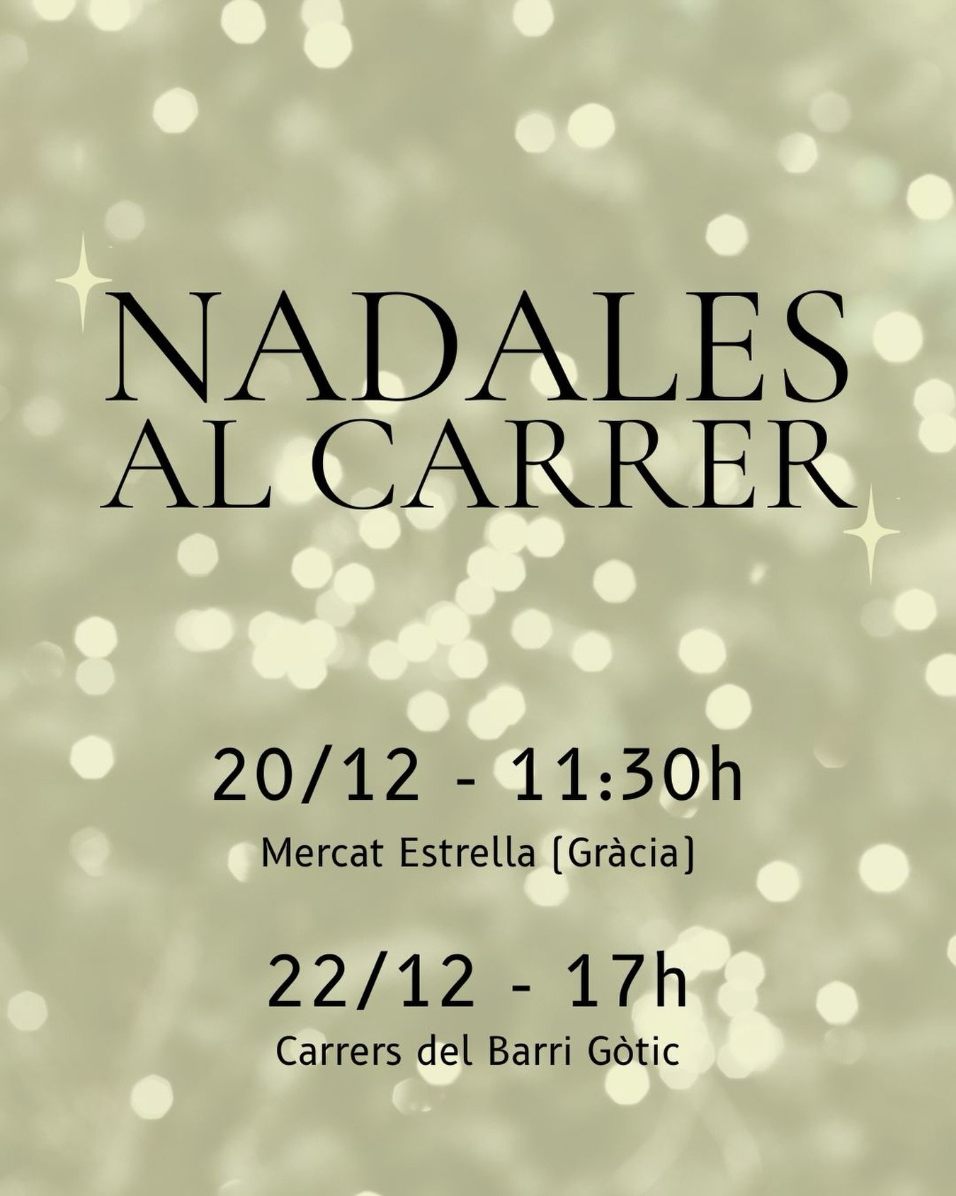 Com cada any, tornen les nadales al carrer🎄🔔

Enguany col&middot;laborarem amb l'Ajuntment de Barcelona i cantarem al Mercat Estrella de Gr&agrave;cia el dia 20 de desembre a les 11:30h on interpretarem la "Un cor que batega" de @irieix.i