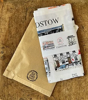 Padstow Pubs & Dining tea towel