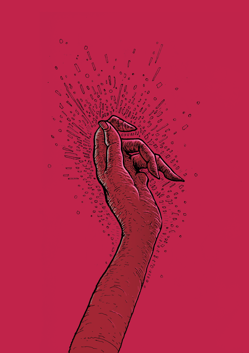 Untitled - ink on paper, digitally coloured. 2014