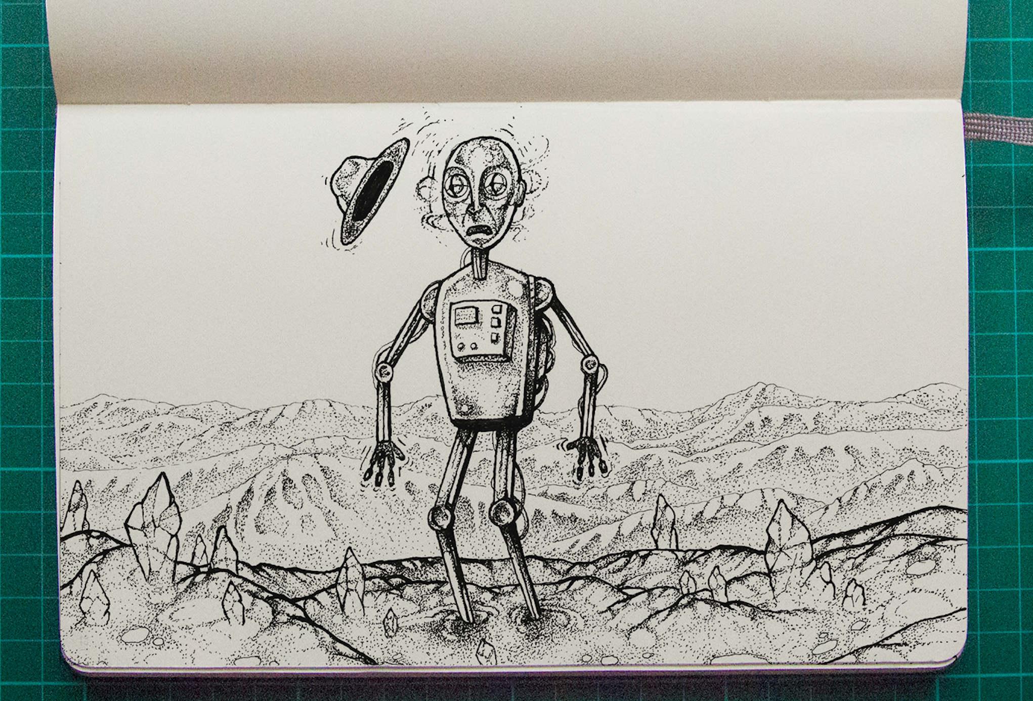 untitled - ink on paper. 2015 sketchbook entry.