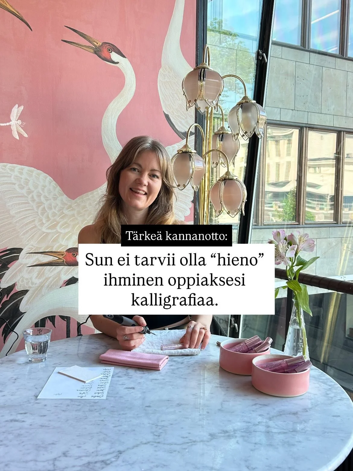 M&auml; uskon ett&auml; me kaikki koetaan n&auml;it&auml; tunteita: 

- Huonommuutta
- Vertailua
- Ep&auml;varmuuksia
- Ulkopuolisuuden tunnetta

(Se on osa ihmisyytt&auml;)

Mutta m&auml; toivon ettei yksik&auml;&auml;n kalligrafiasta kiinnostunut j