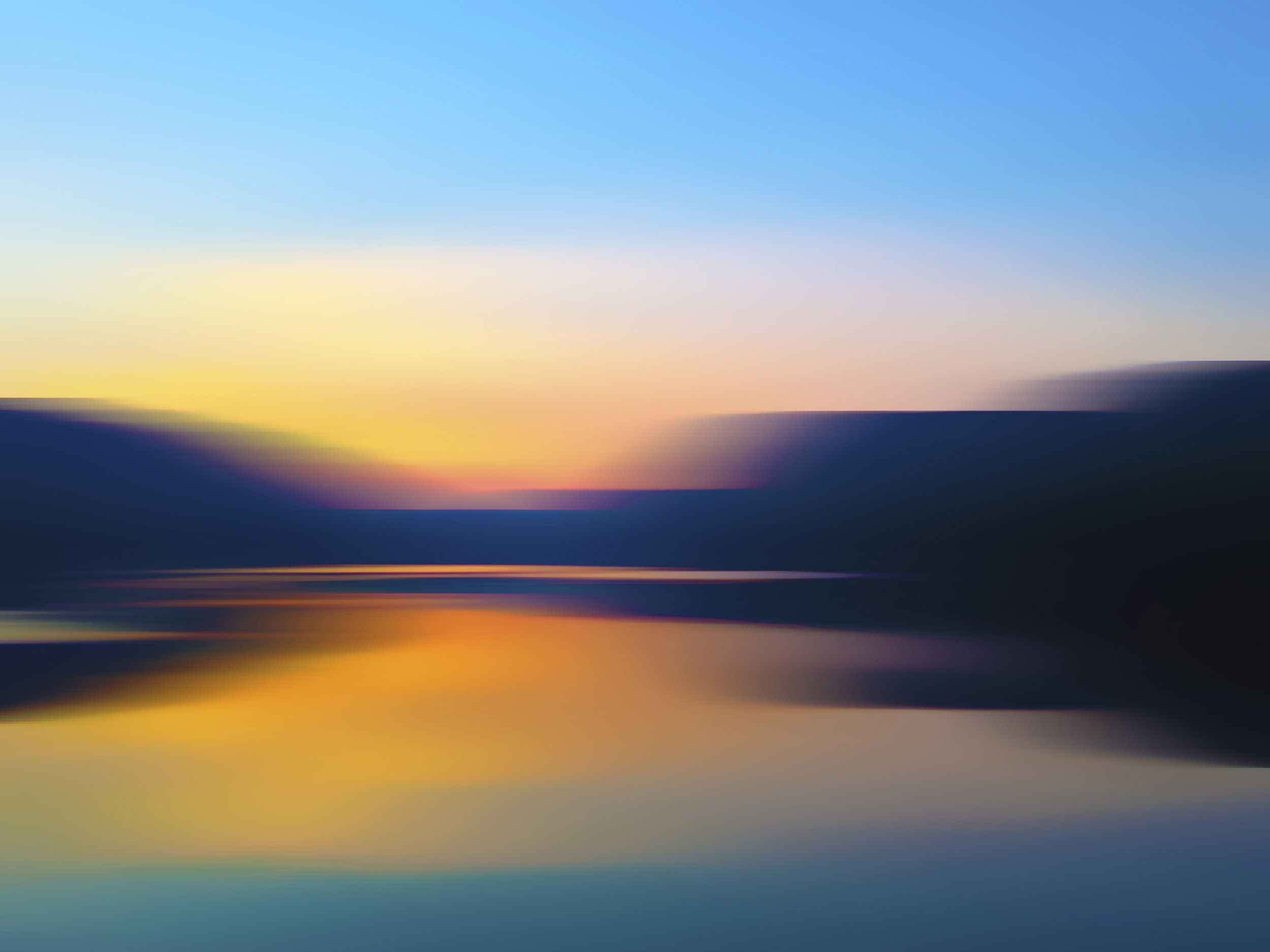   Sunset on Reservoir  2015 Digital Image 