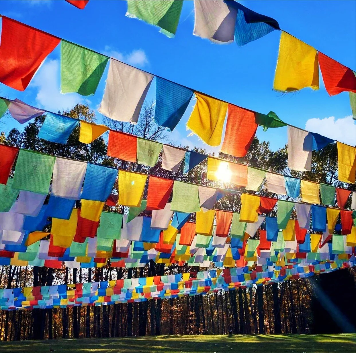 Bloomington, IN: Tibetan Prayer Flags at the Tibetan Mongolian Buddhist Cultural Center