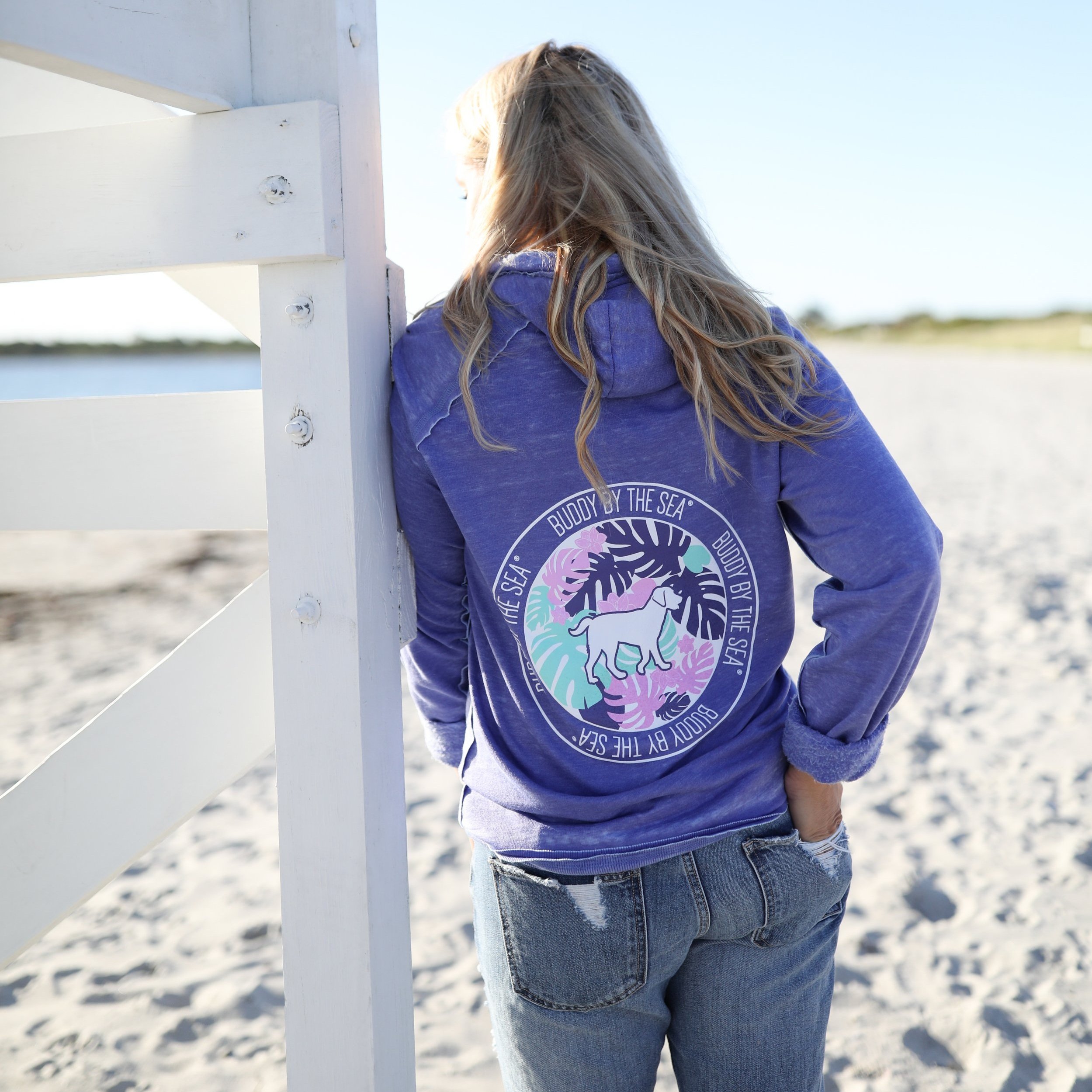 Bahama Buddy Sweatshirt in Blue Iris — Buddy by the Sea