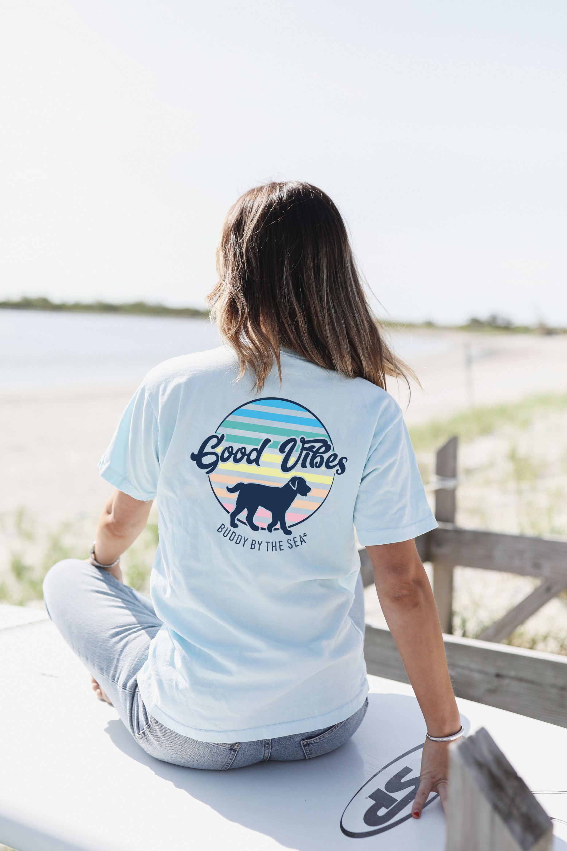 Rainbow Stripe Short Sleeve Tee