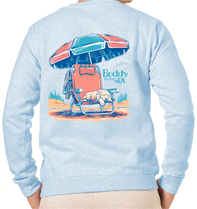 Beach Nap Fleece Crewneck Sweatshirt
