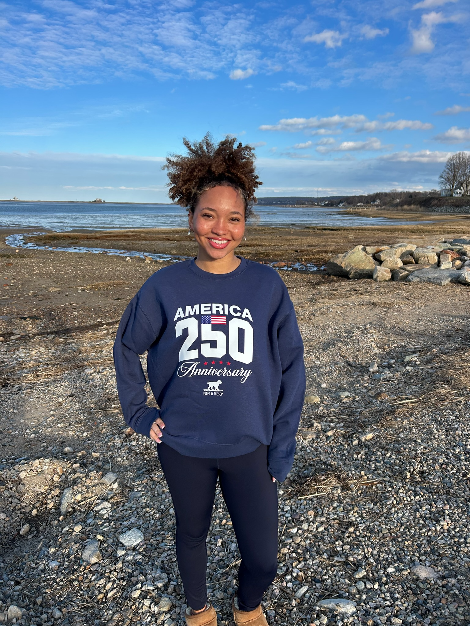 America 250 Fleece Crewneck Sweatshirt  Navy