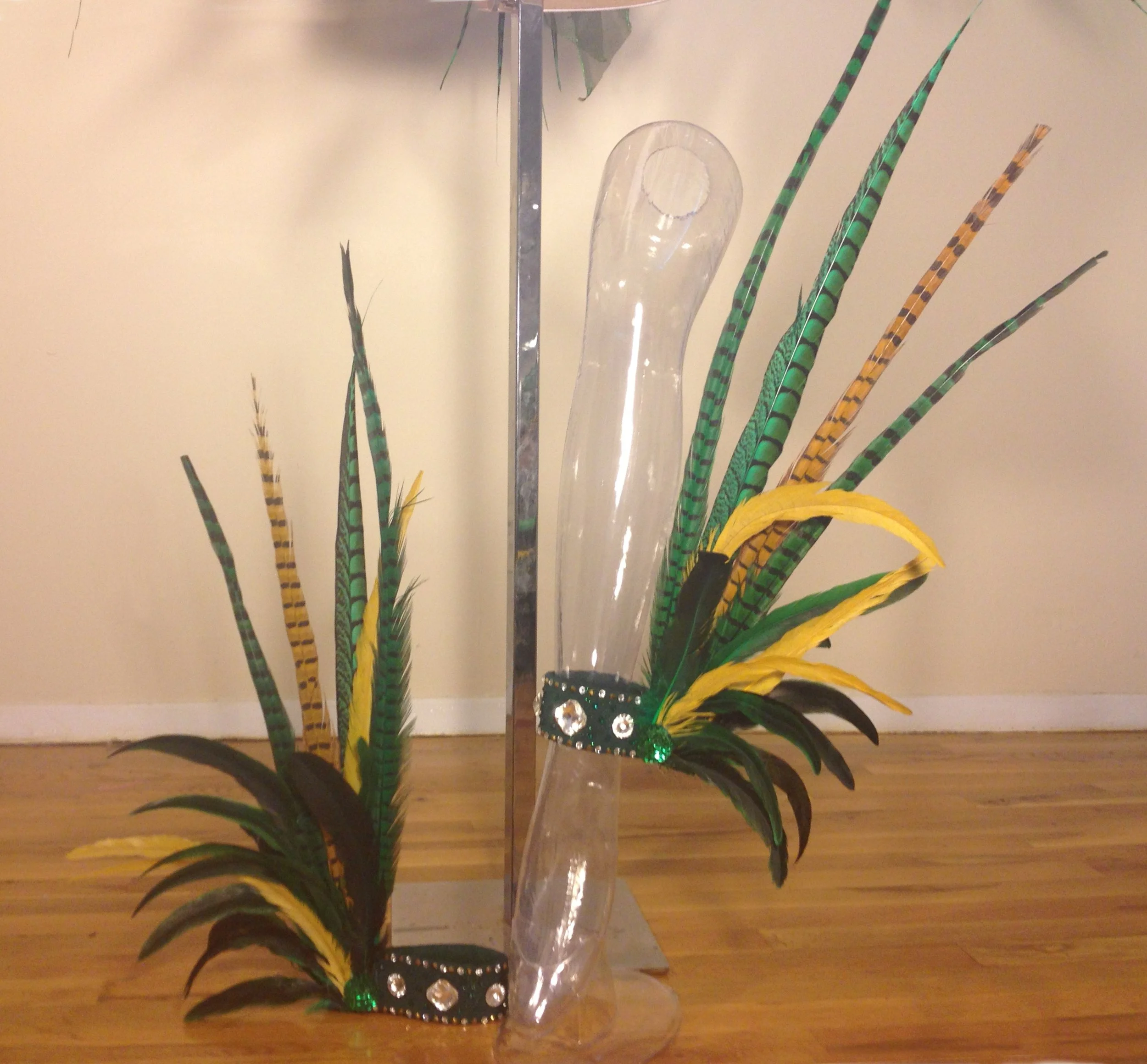 Ankle Cuffs in Green and Gold