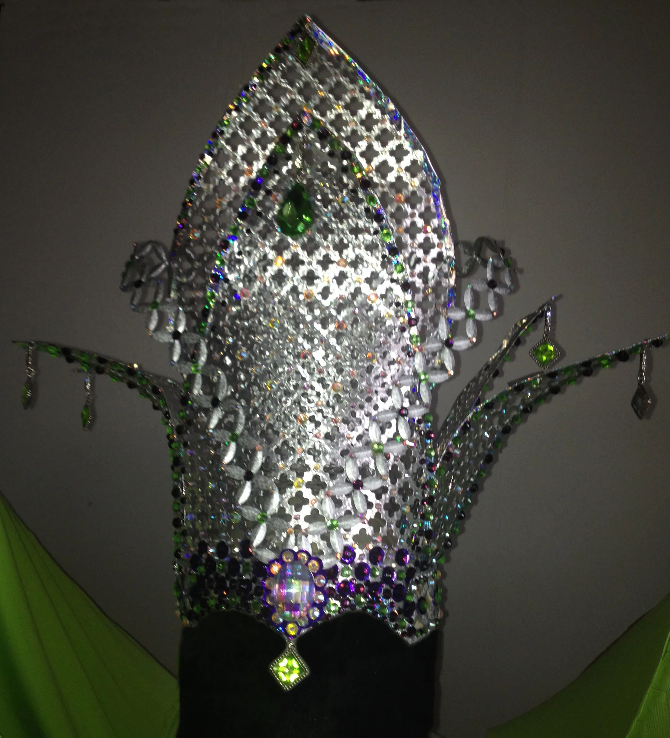 Silver Crown with Rhinestone Accents