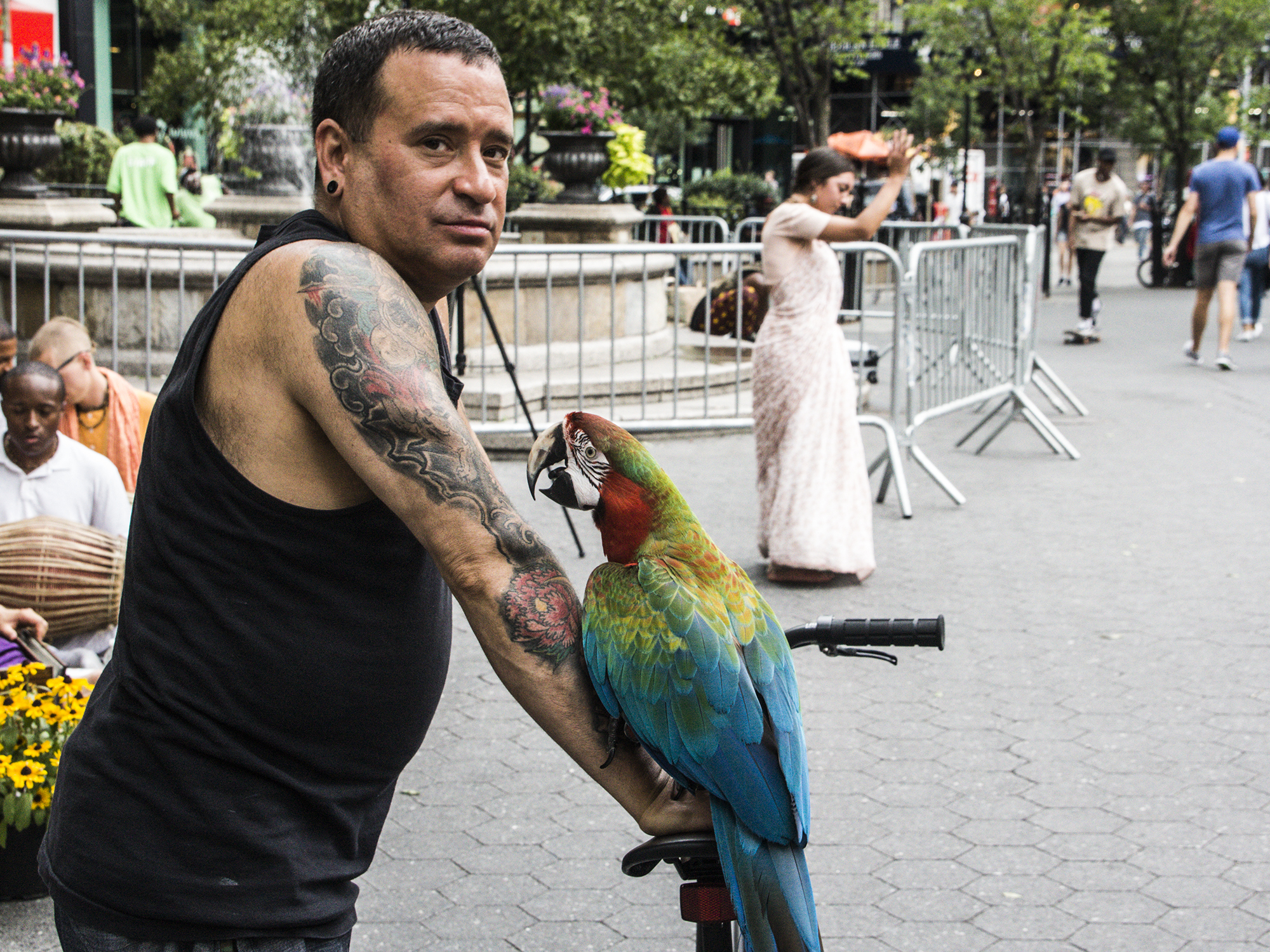 Man With Parrot