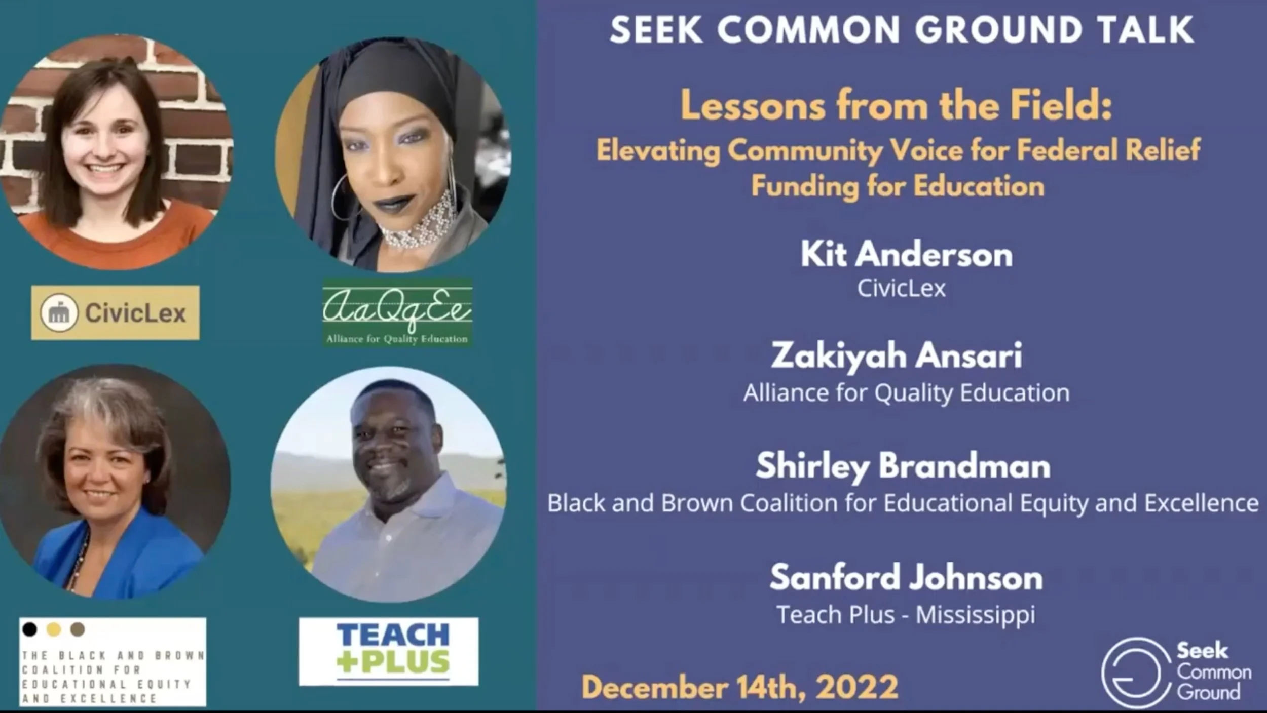 Lessons from the Field: Elevating Community Voice for Federal Relief Funding for Education