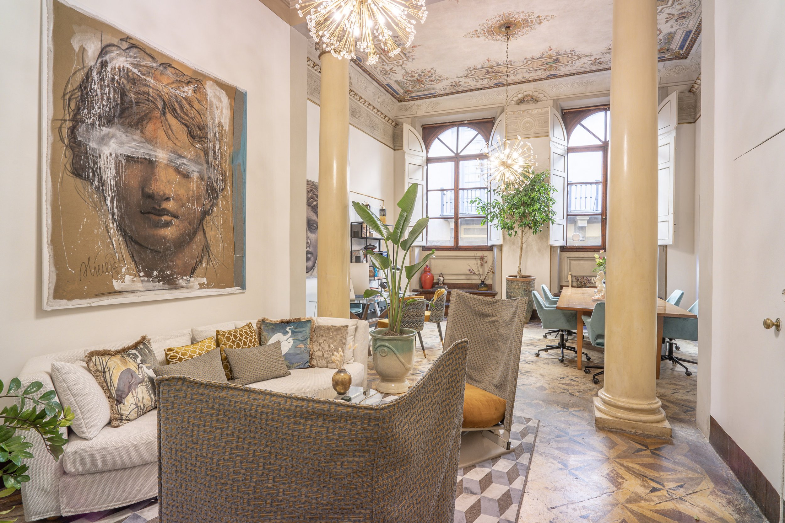 Interior design moderno albergo Toscana
