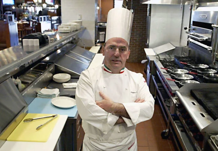 Chef Stefano in the Kitchen at Bindi USA in New Jersey, one of Cordova Food Design’s top clients.