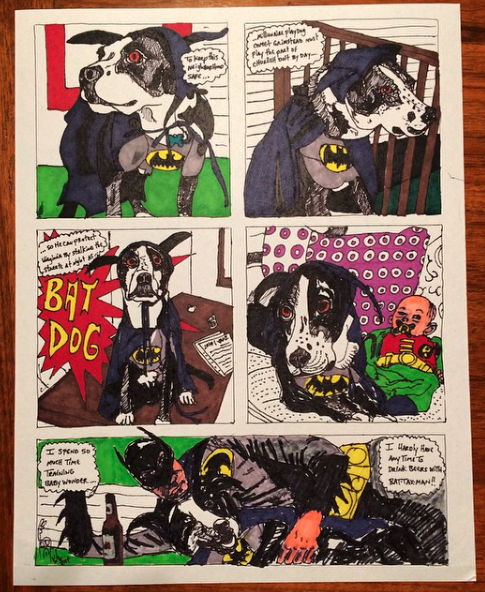 batdog commission comic book page