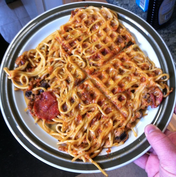 spaghetti waffle