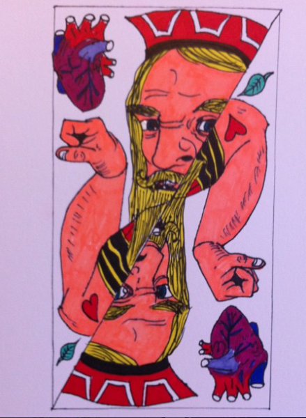 my card for Oak City deck (King of Hearts)
