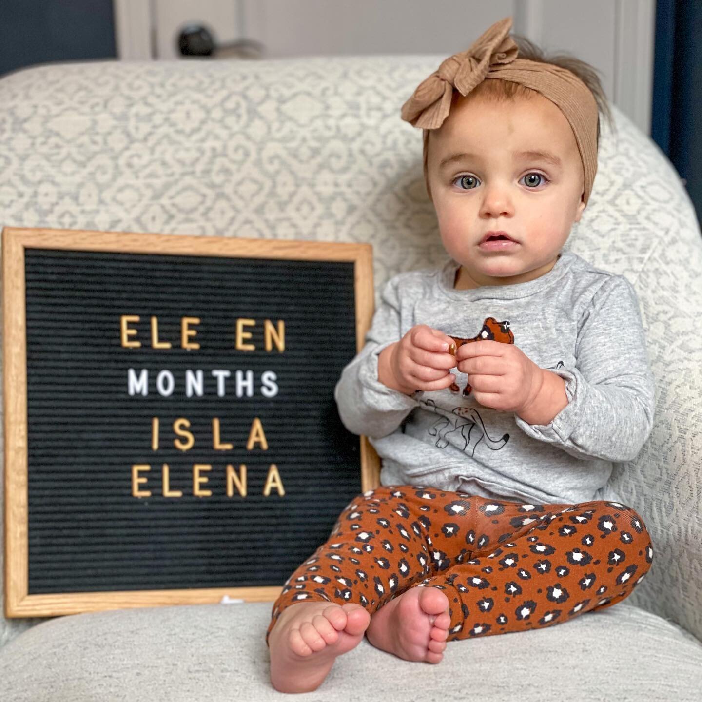 {1.17.21} 11 months. 🙀 How did it go so fast? This girl is wild. There is nothing she won&rsquo;t try. She runs, climbs, and lets you know what she wants. She&rsquo;s not afraid to display her anger when you take something away from her, but she&rsq