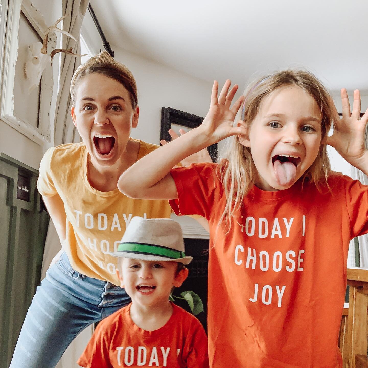 I bought these shirts from our favorite family business @rambleandcompany &mdash; they arrived right before a really hard week. One morning I woke up and told the kids we needed to rally and find the joy after what felt like a marathon of toughness. 