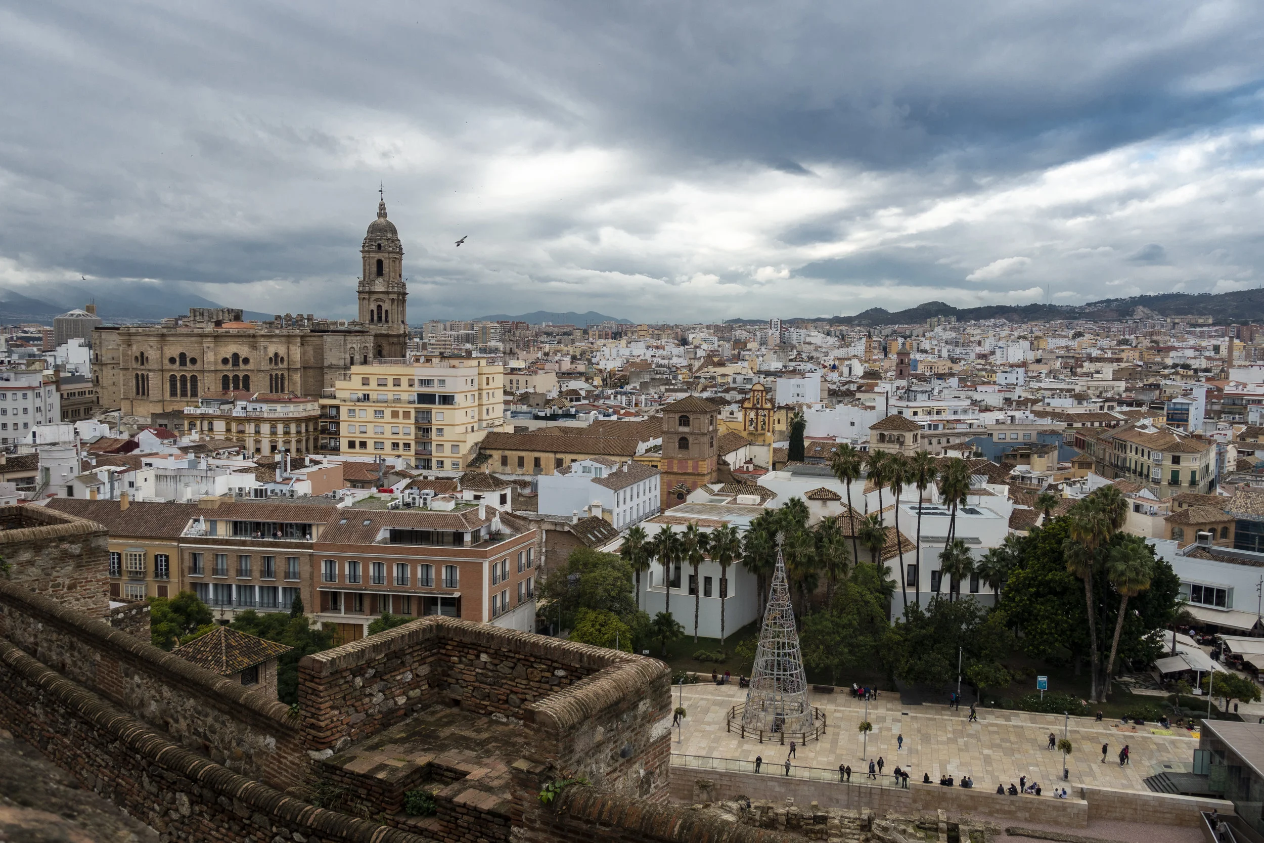 Uitzicht Málaga vanaf Gibralfaro