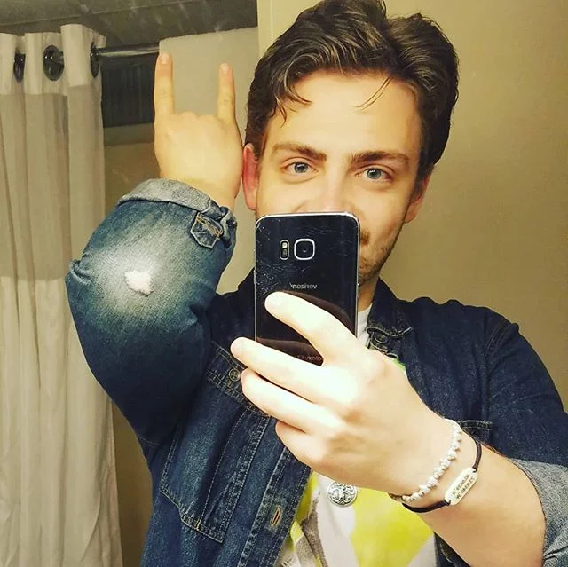 Victory. 
My favorite shirt has its first battle scar, from nothing but pure and simple everyday use. 
Also I close my first national tour this weekend, doing my favorite musical ever. 
Victory, indeed.