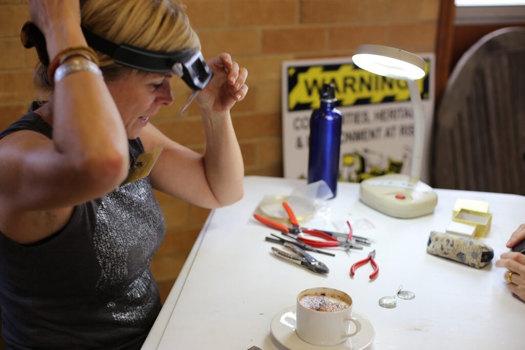 Bridget Kennedy at The Repair Cafe Sydney North. Image credit: Bridget Kennedy.