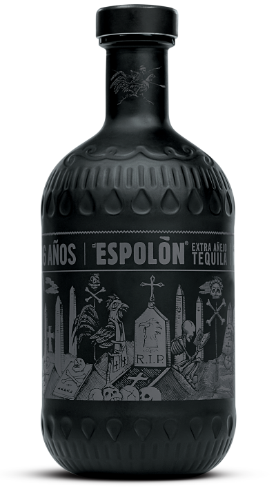 Espolòn Tequila Añejo X, 100% Blue Weber Agave. Extra aged 6 years (6 años) in new American oak barrels, it’s perfect for stashing.