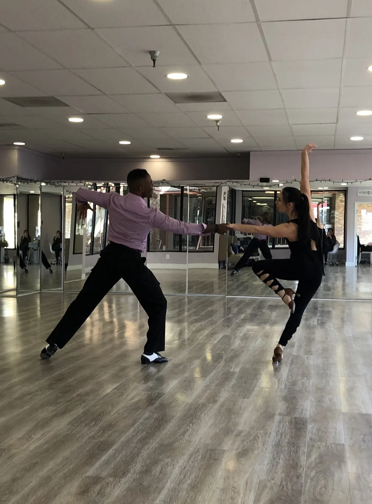 Kacey and Jean Michel Training for Emerald Ball and Blackpool 2019