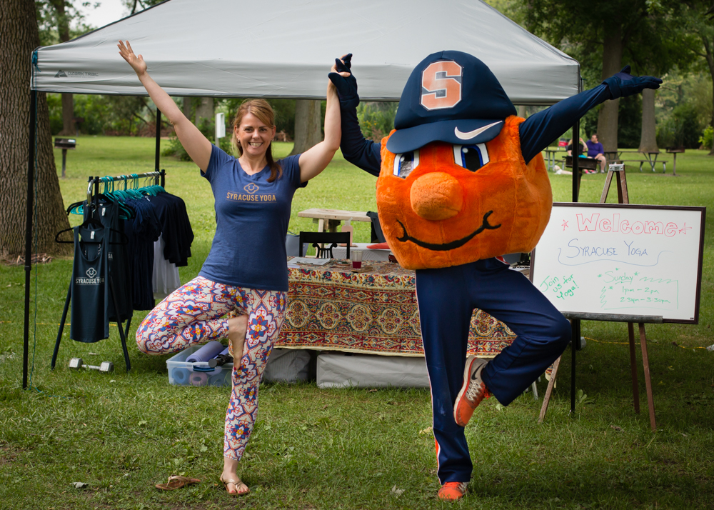 Otto the Orange stopped by for some Yoga too! Yoga for every Orange! 