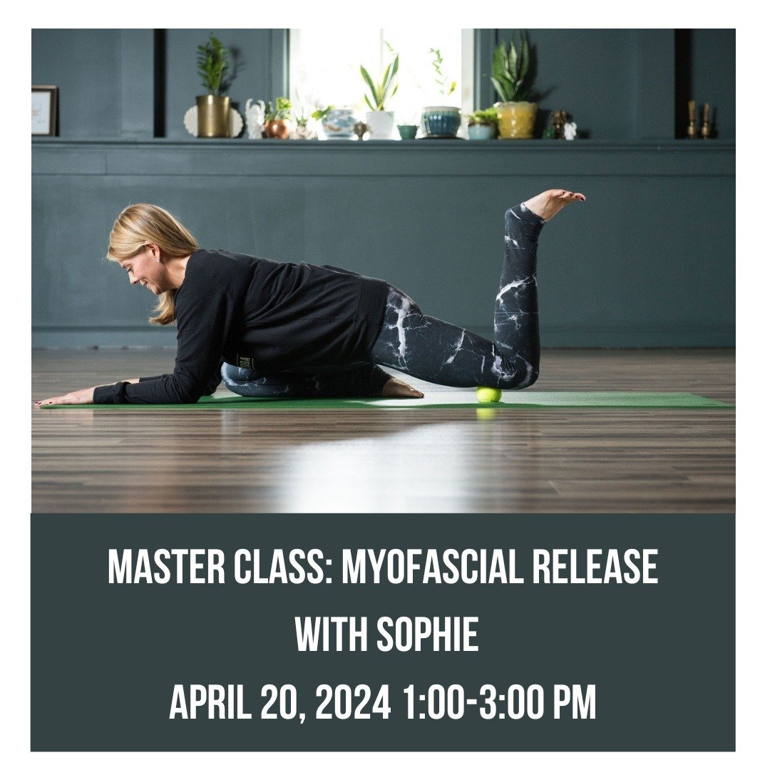 This Master Class is filling up FAST!!!!

Have you signed up?

Here in Syracuse, Sophie is the leading expert in Myofascial Release Classes. 

Indulge in a 2 hour myofascial release workshop using tennis balls and blocks to release built up tension a