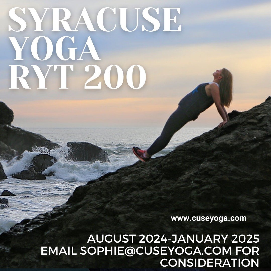 It's happening. 

Syracuse Yoga is proudly hosting our 4th teacher training, with local teachers, built completely by Sophie and approved by Yoga Alliance. 

Sophie has been teaching locally for 15 years now, and she knows what teachers need to learn