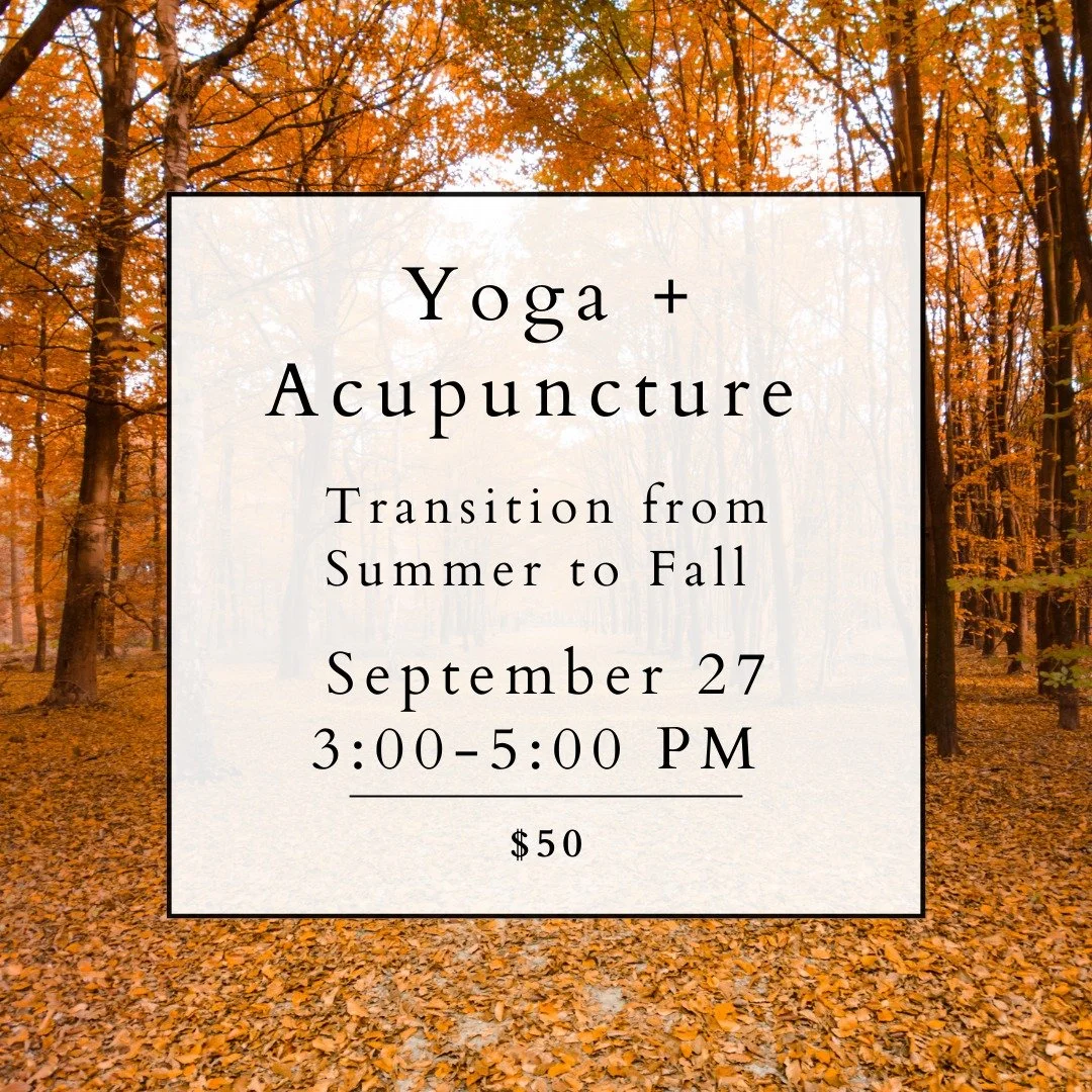 There's only room for 3 more students, so sign up now with the link in bio!
In Chinese Medicine, Summer (fire) is associated with the heart/small intestine, and Fall (metal) is associated with the lung/large intestine. Fall is all about letting go.