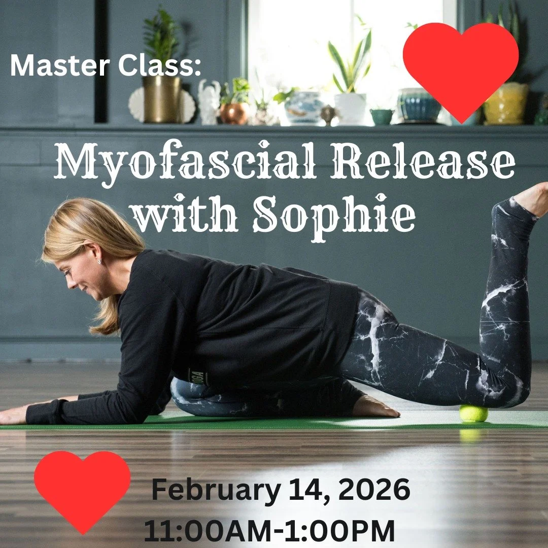 Watcha doing for Valentine's Day? 

Join me at the studio for a 2 hour Myofascial Release Master Class-a 2 hour massage just for you! 

Release built up tension and tightness throughout your body. Learn different techniques that will help you decreas