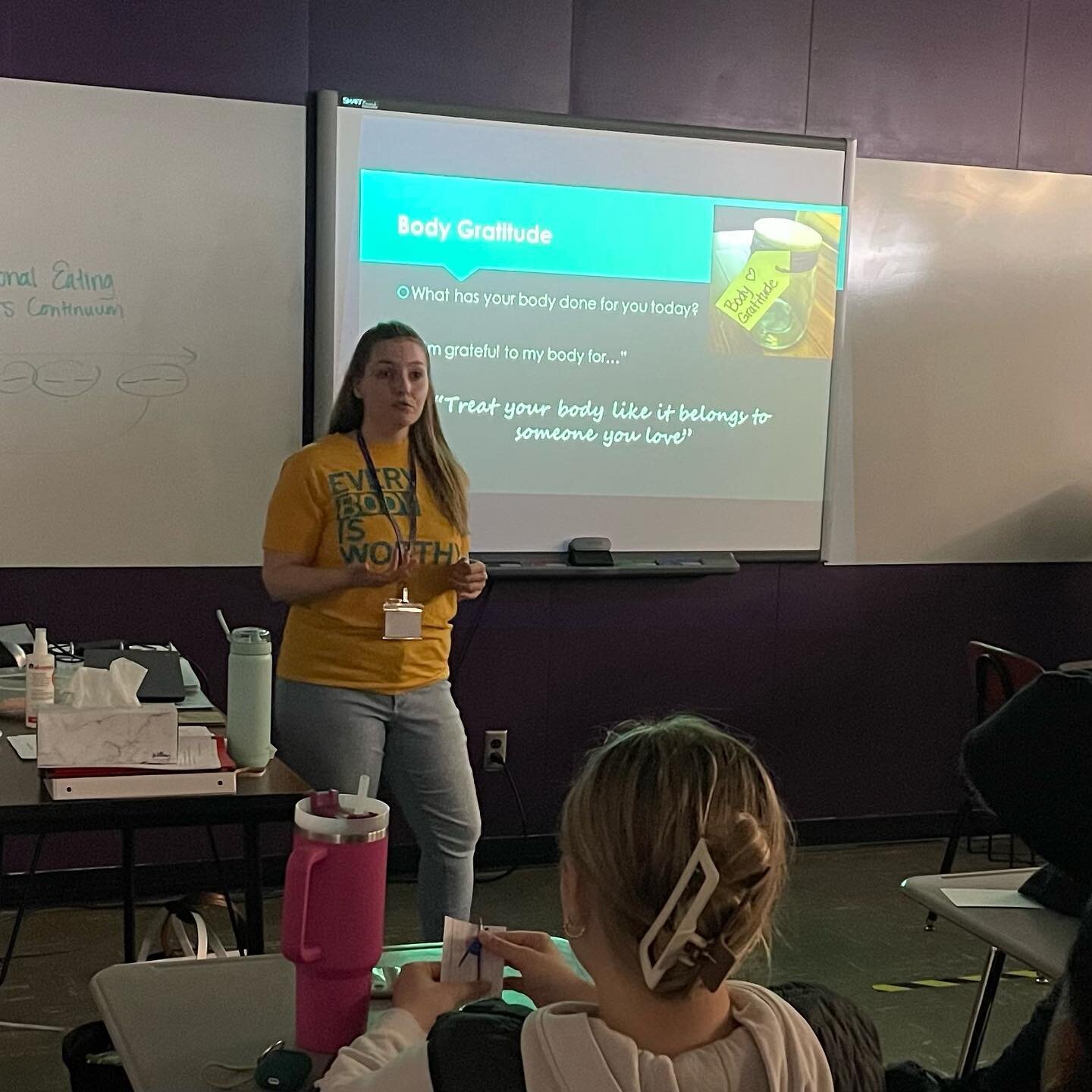 Today I spoke at BHS Health class about eating disorders and body image.

When we know more, and open up about difficult topics, we can diffuse the shame and reduce suffering.

Big thanks to the kids who shared openly about what they&rsquo;re gratefu